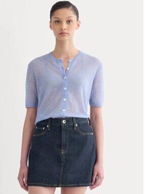 Everlane The Air Alpaca™ Short-Sleeve Cardigan sz Small